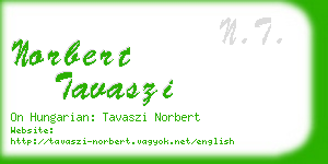 norbert tavaszi business card